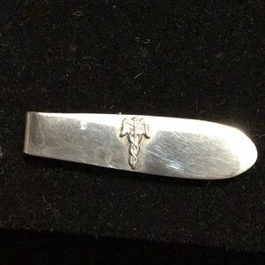 Simmons Sterling Silver Tie Pin w/ Medical symbol